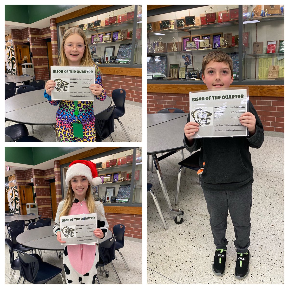 CCMS5thgrade's tweet photo. Congratulations to our 5th and 6th grade Bison of the Quarter students! @CCBisonPride #BeKind https://t.co/QmlrVNCX6U