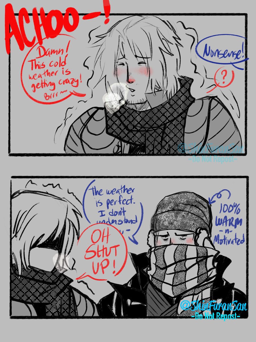 Bruh, it's f'ing cold!!! 🤧🥶🤧🥶🤧🥶
Stay warm and safe everyone. 💙☕️
#DorksOfSparda #DMC5