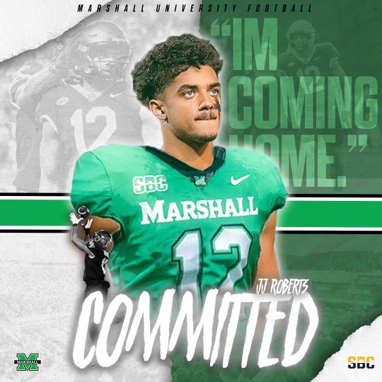 LockdownJ_'s tweet photo. Blessed to be committing to Marshall University 💚 #weare https://t.co/02NQew0aRW