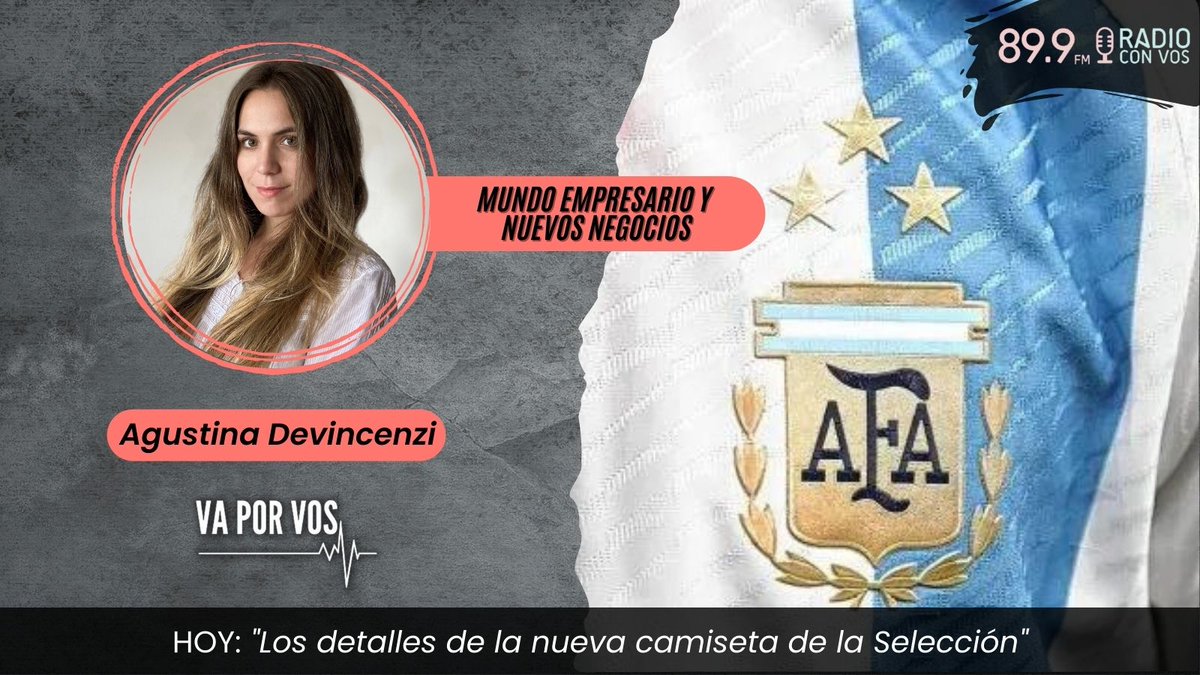[AIRE 🔴 ] #Negocios 📊 Con <a href="/agudevincenzi/">Agus Devincenzi</a> | "Noticias del mundo empresario y nuevos negocios" | Hoy: "Los detalles de la nueva camiseta de la Selección" | 👉 #VaPorVos | con <a href="/oorquera/">Oscar Orquera</a> y @sergrosso 🎙️ | por <a href="/radioconvos899/">Radio Con Vos 89.9</a> 📻
