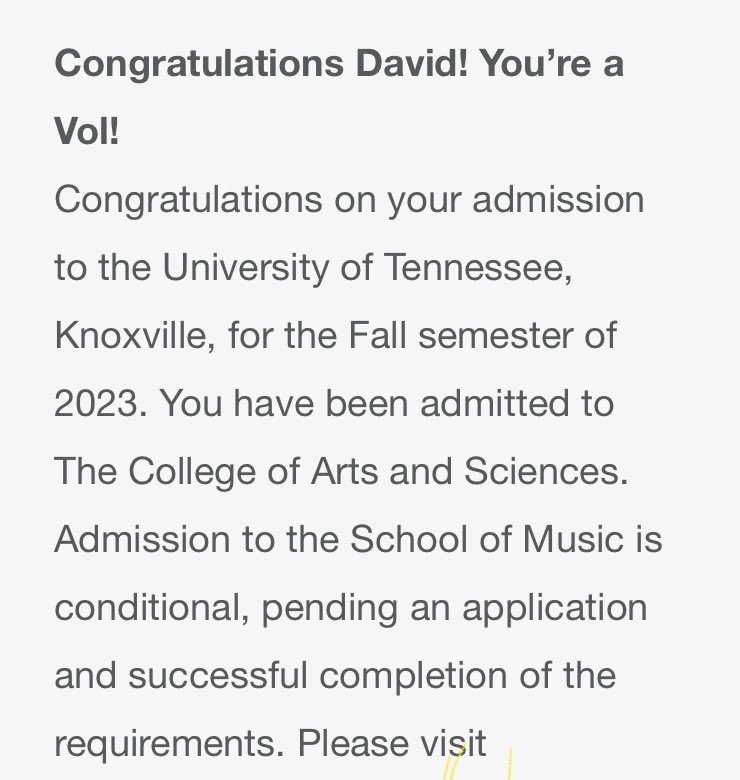One big step is now behind him as Luke prepares to audition for the University of Tennessee School of Music! 🍊 🎷 🎶