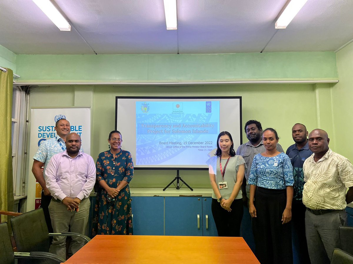 TeCokanasiga's tweet photo. Successful Board meeting for @UNDP_Solomons’ Transparency and Accountability Project for Solomon Islands 🇸🇧without partnership and the willingness for parties to work together, the project would not be properly implemented #SDG16 https://t.co/n8RpFDqhYV