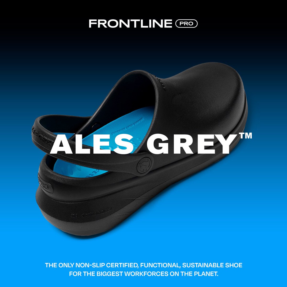 #ALESGREY News : The highest quality, functional, Non-slip certified, sustainable shoes for the biggest workforces on the planet!  More details very soon…