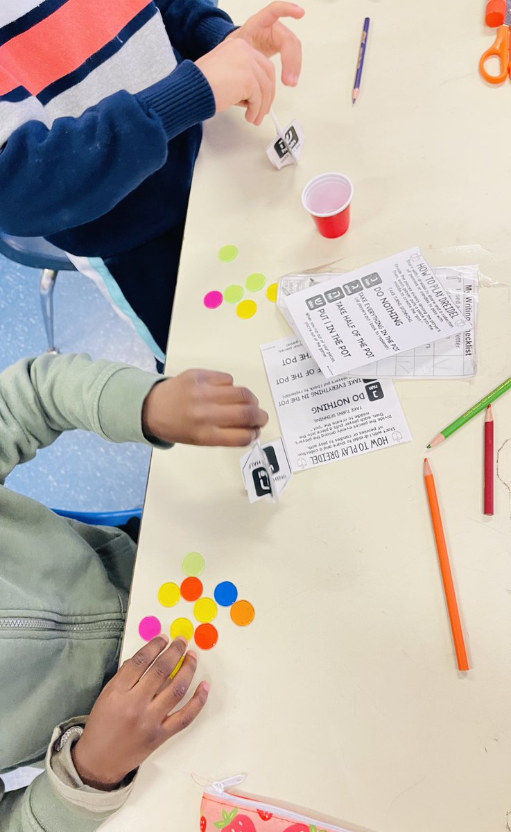 ⁦<a href="/WilfridJuryPS/">Wilfrid Jury PS</a>⁩ Grade 2’s learning about Hanukkah and playing “Dreidel Race to 10” and traditional Dreidel games.