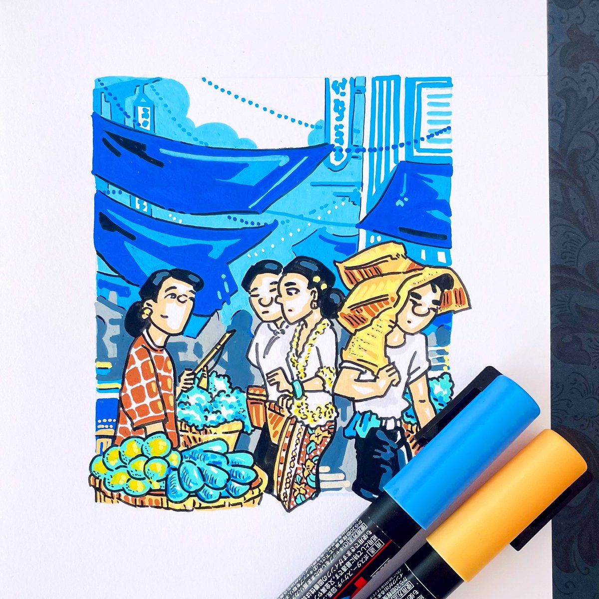 psunster's tweet photo. Always been fascinated by markets and I take every opportunity to go if I can. Especially when I travel. We can learn so much about a place just by seeing their markets and what people sell in the mornings.
#illustration #hawkers #market #morningmarket #bazaar #pasarpagi #pasar https://t.co/iwIKEj7Vzu