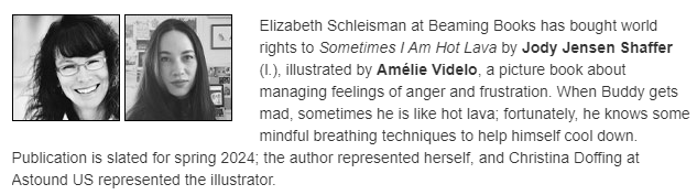 Jody Jensen Shaffer (@jodywrites4kids) on Twitter photo Hey, everyone! I'm so excited to announce my picture book SOMETIMES I AM HOT LAVA about a boy with BIG feelings, coming to you from <a href="/BeamingBooksMN/">Beaming Books</a> in Spring 2024! Thanks, especially, to my editor, Elizabeth Schleisman! #kidlit #PB Hey, everyone! I'm so excited to announce my picture book SOMETIMES I AM HOT LAVA about a boy with BIG feelings, coming to you from <a href="/BeamingBooksMN/">Beaming Books</a> in Spring 2024! Thanks, especially, to my editor, Elizabeth Schleisman! #kidlit #PB