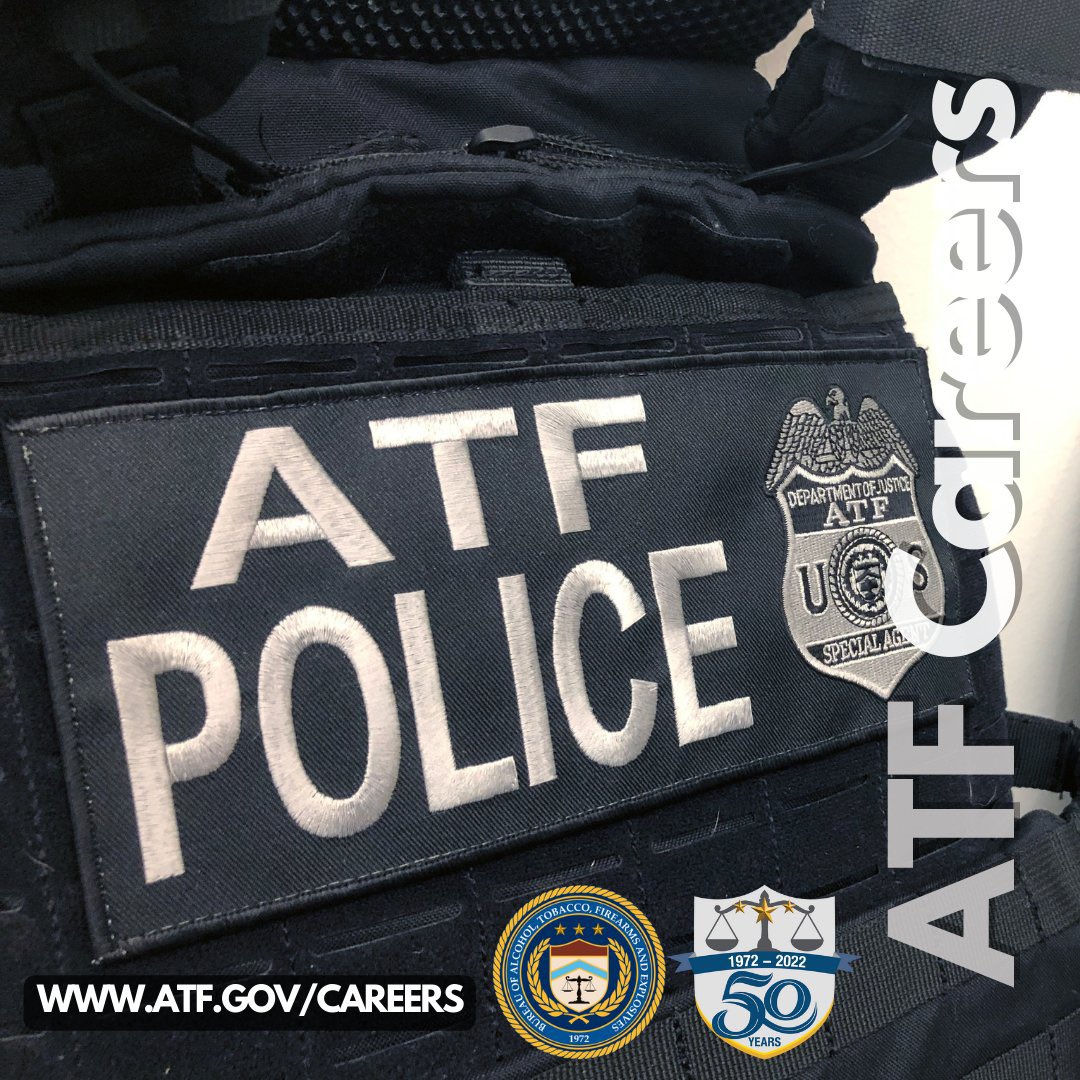 ATF's Special Agent career field is unique & one of the most challenging in federal law enforcement. The recent job opening has been extended to Dec. 23 or until 3K applications have been received.
Learn more: atf.gov/careers
Apply: usajobs.gov/job/692675900
#ATF50 #ATFJobs