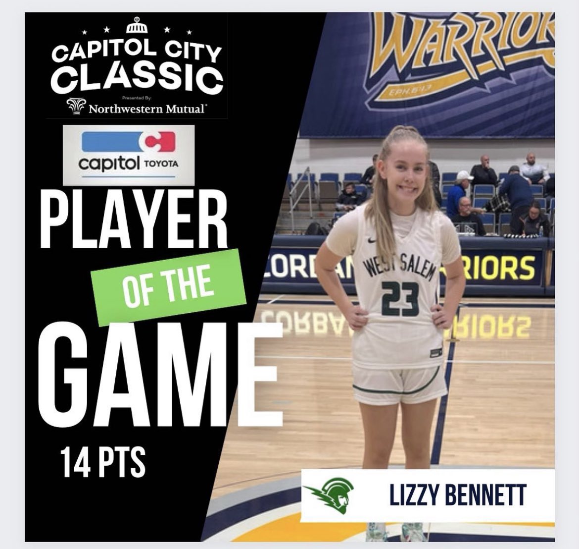 lizzybennett23's tweet photo. Awesome start to the Capitol City Tournament! Ended with the win and also received player of the game! Super excited for another game tonight! https://t.co/EoWt2VWdRl