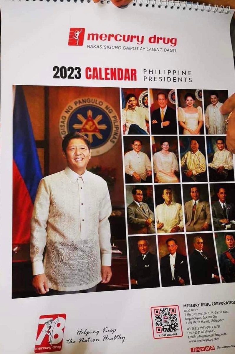 pinoyanghang's tweet photo. Nobody's forcing anyone to obtain this freebie calendar from Mercury Drug. Ginagawan n'yo lang naman ng issue dahil hanggang ngayon nasa DENIAL STAGE (1st in 5 Stages of Grief) pa rin kayo kahit nanalo na si BBM, at di naging presidente ang Inanyo.

Move on na, may 4 stages pa. https://t.co/xr4nrZ4xfy