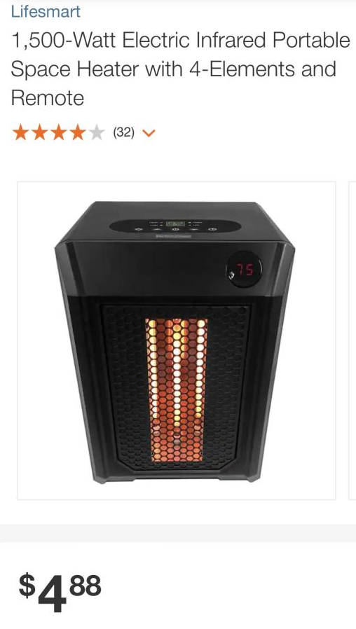 Shocked's tweet photo. Did you catch this recent price error? 🤔

HD accidently listed these heaters 90% off.

One member ordered OVER 400 of them.

That's $𝟐5,𝟎𝟎𝟎 in items for just $𝟐,5𝟎𝟎. 😱 https://t.co/GsKw5dwl4p