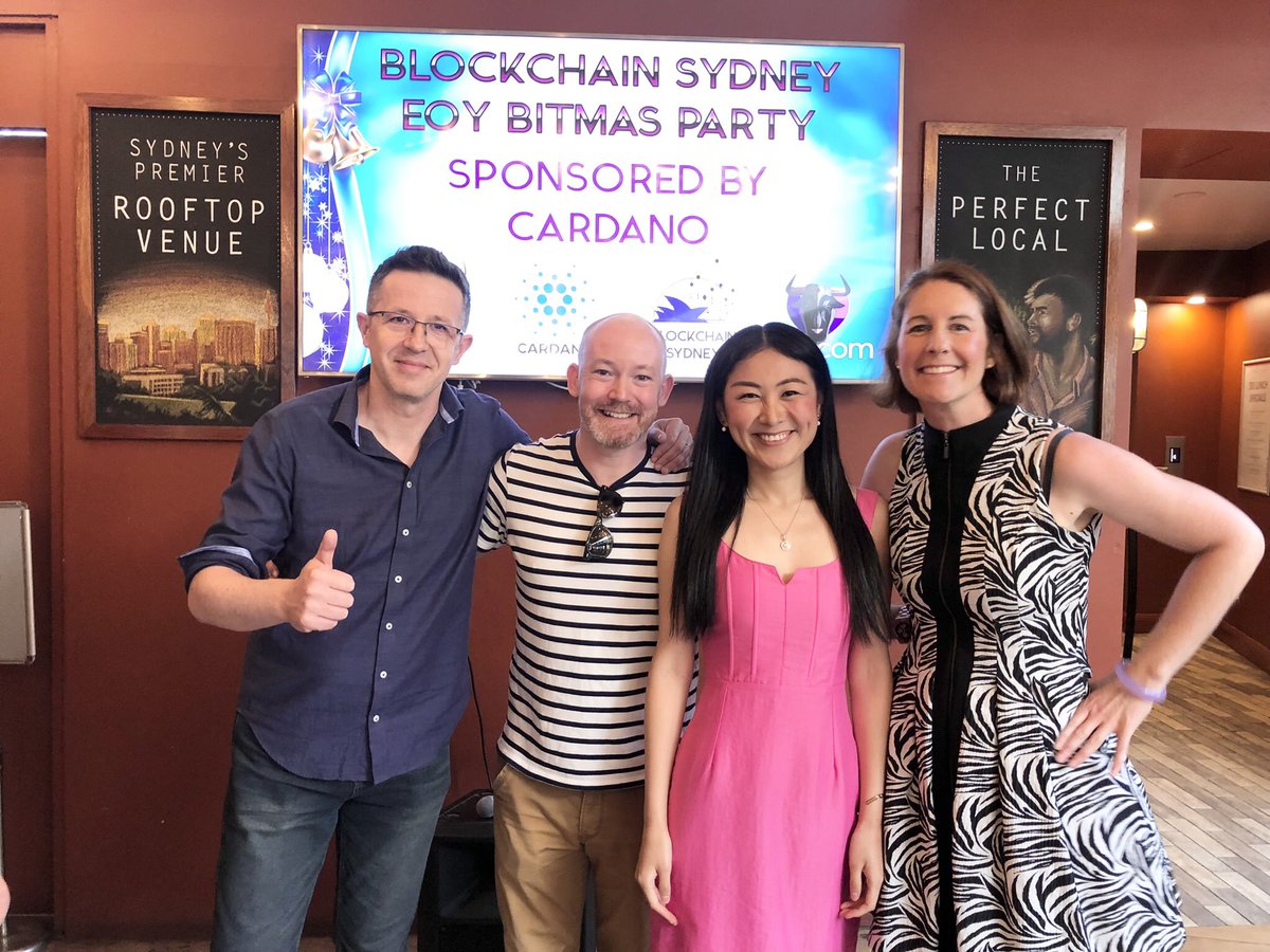 TechBecky1's tweet image. Great to host the #Blockchainsydney Christmas party. Awesome to have David Taylor, Head of Marketing #Cardano from UK as our guest speaker. It’s been a amazing year for the #Web3community. We’ve achieved a lot together &amp;amp; have so much more to look forward to in 2023! #WAGMI

#web3