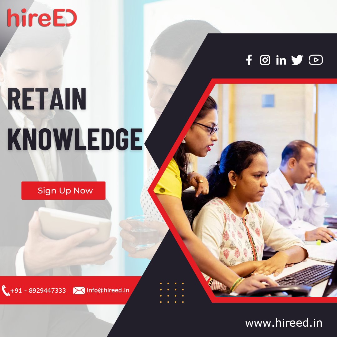 GetHireed's tweet photo. Retaining knowledge is very very important for an organization as well as for their employees. Helping companies to run efficiently.
#retain #retainedsearch #retaintalent #knowledge #learning #organization #employees #retaining #retention
Web:https://t.co/LR1Cuk82kJ https://t.co/zY7g6bVydf