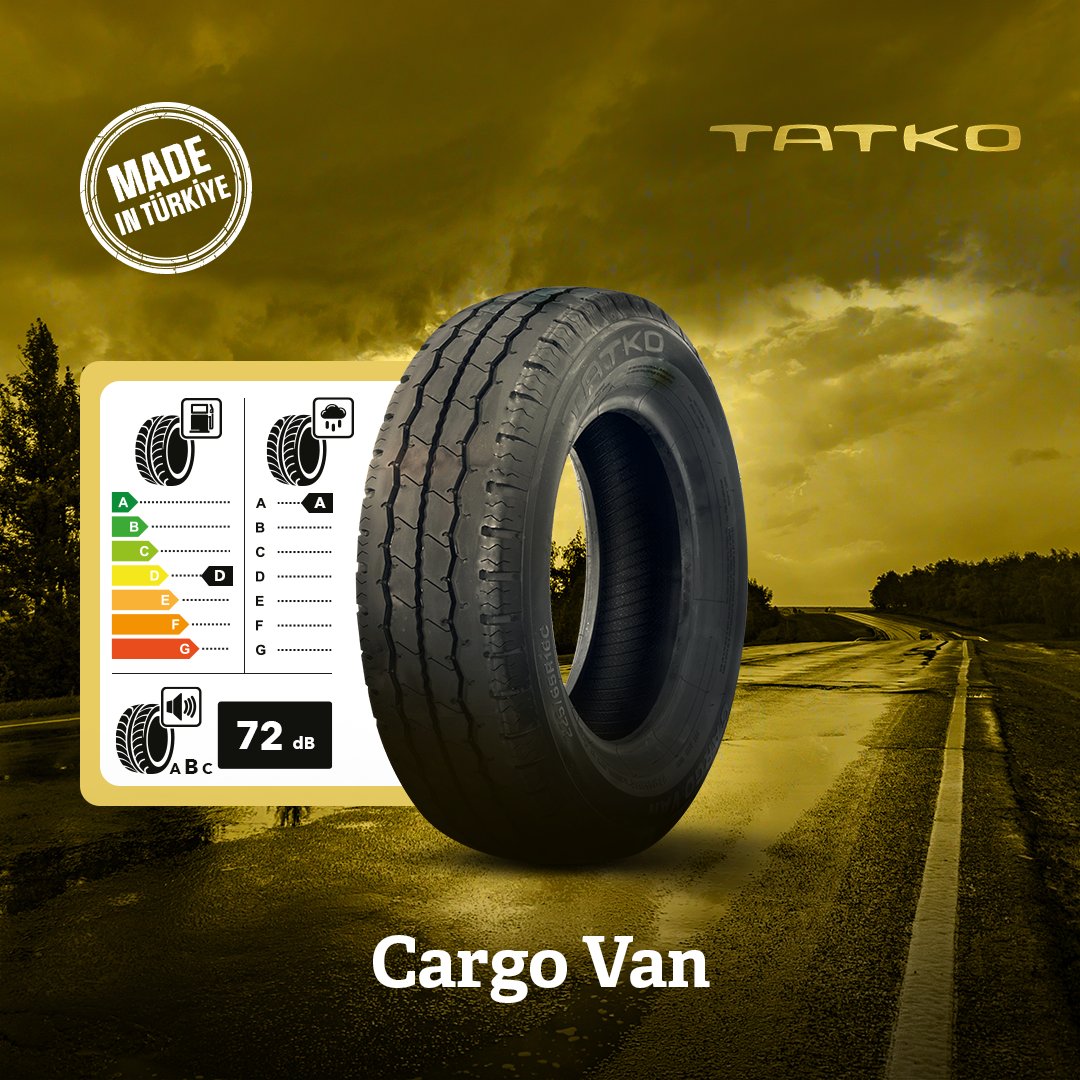 Cargo Van tire gives strong road grip on wet and dry surfaces with its specially developed structure!

Cargo Van, özel geliştirilmiş yapısı ile ıslak ve kuru zeminde yüksek yol tutuşu sunar! 

#TatkoLastik #Tatko #Tyre #Strong #Lastik #Araç #Car #ArabaLastiği #CargoVan
