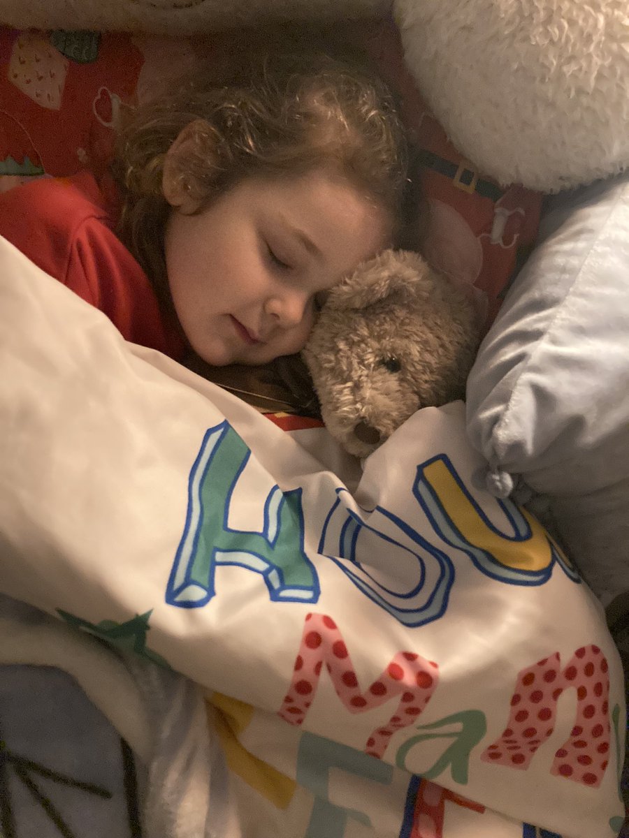 Amylovell11's tweet photo. @RealBrianConley Poppy fast sleep with Teddy the best. Thank you for a brilliant night full of laughs and making it an unforgettable experience for Poppy x @WokingTheatre https://t.co/HgeMMTUIMD