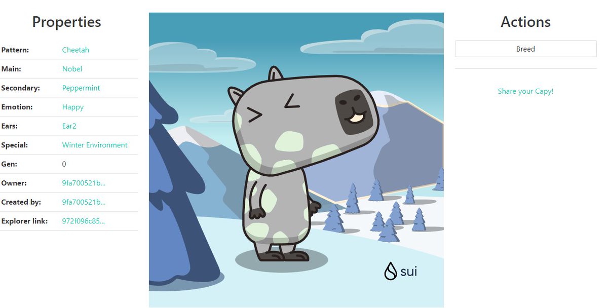 🎁 I just unboxed my Sui Holiday Capy! ❄️ 
Create your own Capy here:  capy.art #CapyHolidays