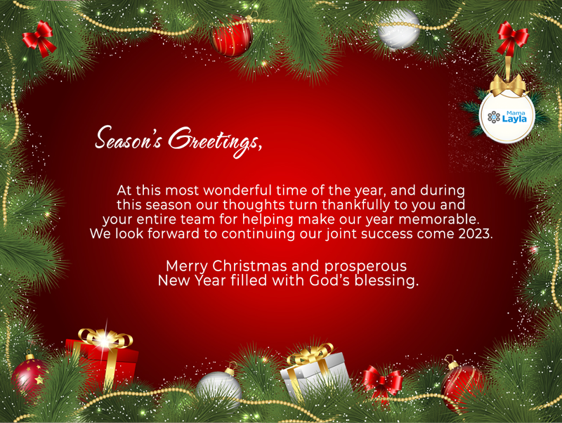 MamaLaylaSolar's tweet photo. To All our partners, Sponsors, Donors, Clients and everyone that has made our year memorable, Happy Holidays. https://t.co/420G4G0qDK