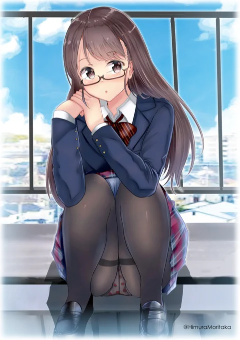 眼鏡ちゃんって?と思う人は、こちらのイラストの娘です。 