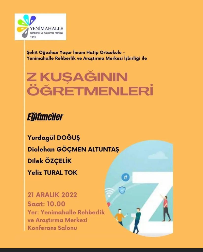 teachersofzgen1's tweet photo. Projemiz kapsamında Yenimahalle Rehberlik ve Araştırma Merkezinde eğitimimize davetlisiniz. @ulusalajans @yenimahalleram #teachersofgenerationz https://t.co/9M5qUHmVit