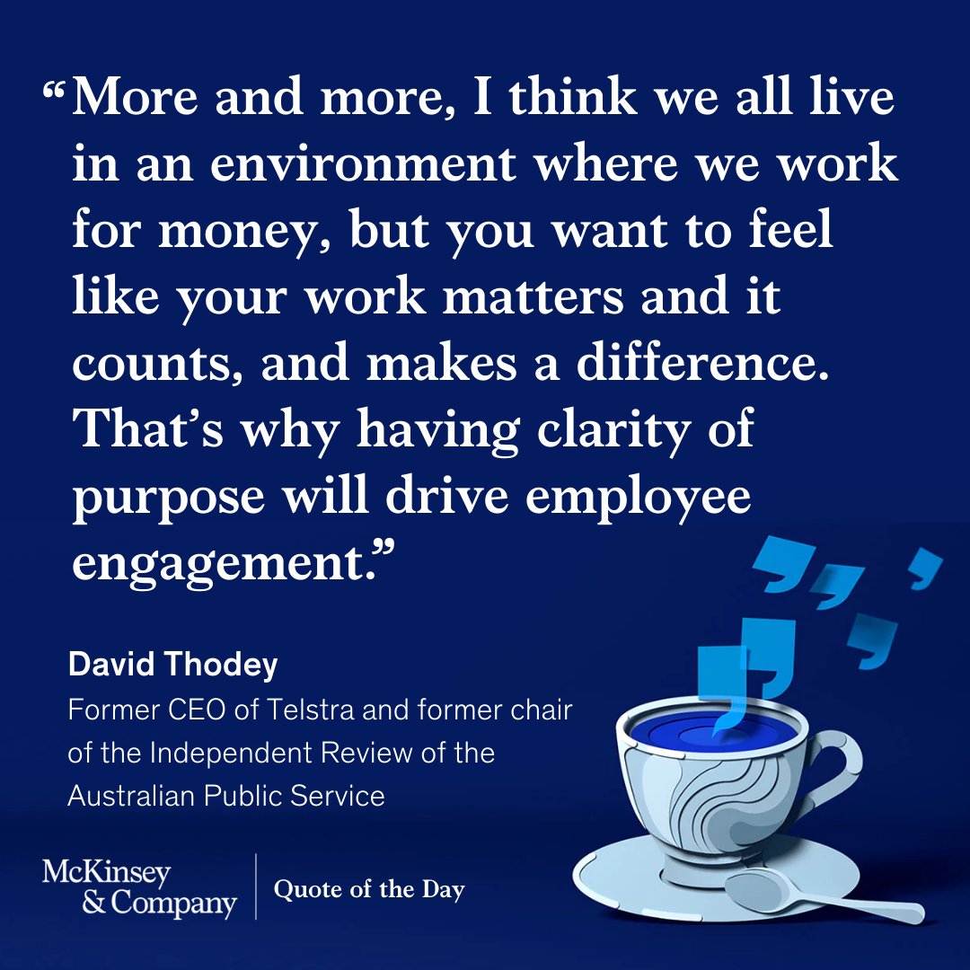 McKinsey & Company on Twitter "In today's QuoteOfTheDay, David Thodey