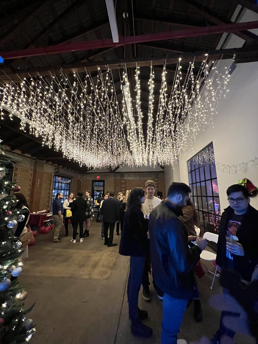 Company holiday party was lit