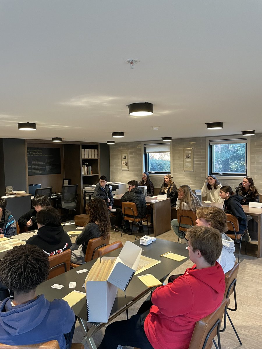 DBReader2016's tweet image. Thanks to Dr. David Platt @HSH1914 for introducing the #APUSH students @HaddonfieldHS to the archival materials, letters, &amp;amp; ephemeral materials in the various collections associated with World War II.