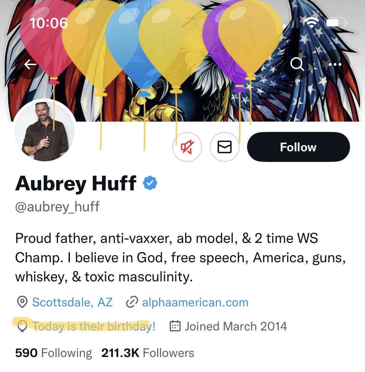 Happy Birthday Looks like your bio went woke! 