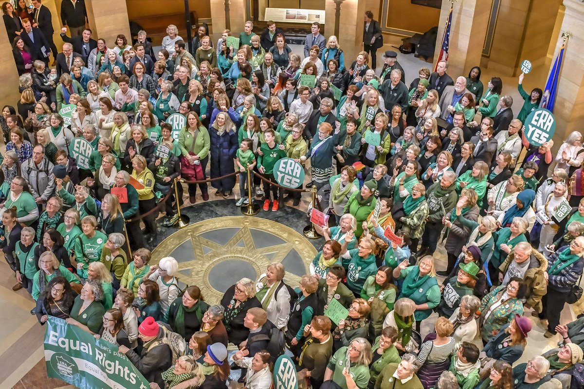 What we learned today about the #ERA: 
It’s not good enough just to ‘support’ the #ERA. Dig deeper: champion the #ERA.

Stop minimizing #equality.

Bending the moral arc of history is a heavy lift made lighter by many hands!

#EnactERA #USCongress #mnleg #ERANow