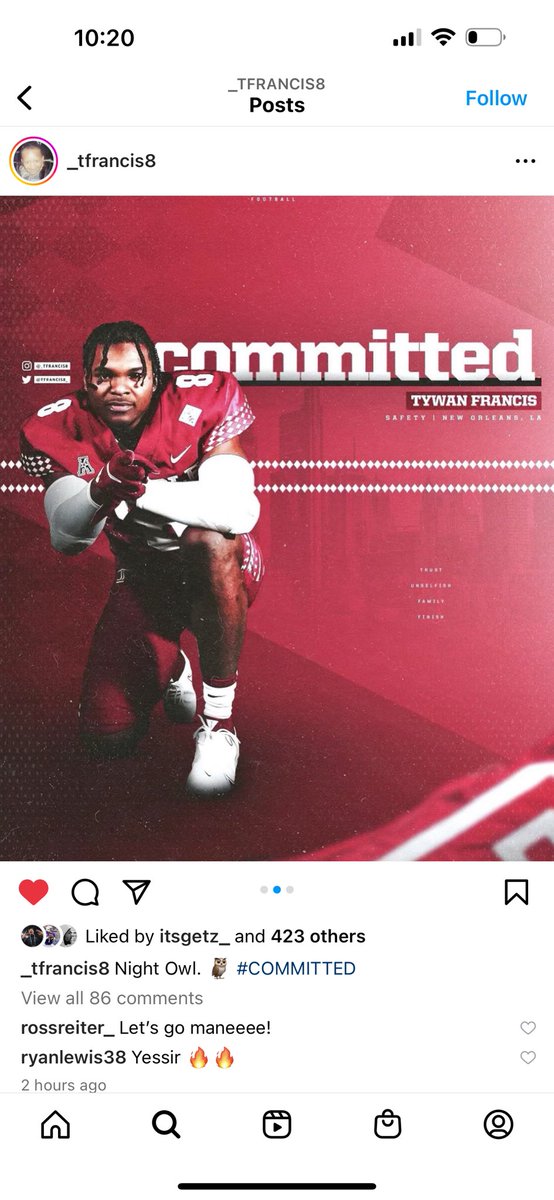 RyanWallen247's tweet photo. Per his Instagram, Colorado State transfer safety Tywan Francis (@TFrancis8_) has committed to Temple. Francis chose to commit to the Owls over Virginia. https://t.co/GwpdJQs31Q