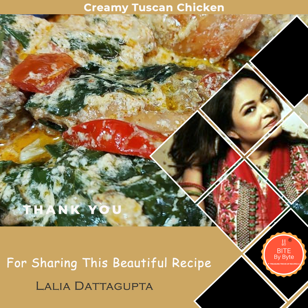 BiteByByte_'s tweet photo. #TuscanChicken is a chicken dish that originated in the Tuscany region of Italy. Creamy Tuscan chicken is a quick and easy chicken dinner recipe that is succulent, scrumptious, and comforting. Serve it over rice or pasta for a balanced meal. https://t.co/CluopkYgp4 #BiteByByte https://t.co/QHluMT96p8
