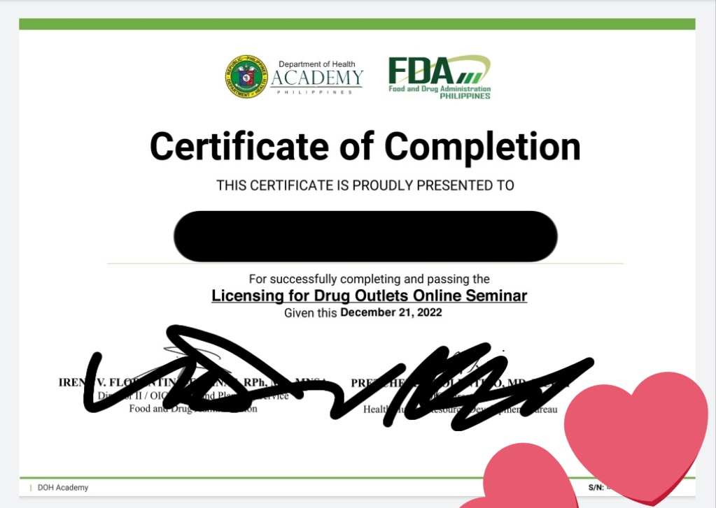 May Licensing for Drug Outlets Online Seminar na ba ang lahat? 🤣
Salamat sa bulong mareng K