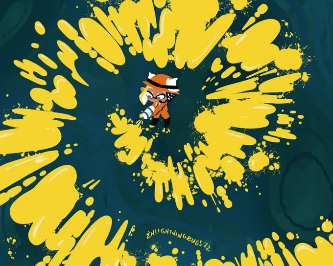 Salmon run accidental tie dye in splatoon 
