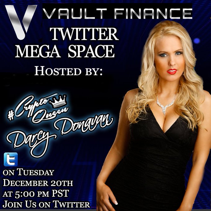 Thank you to everyone that joined us in the #Twitter #MegaSpace tonight with @THEVAULT_CEO from @TheVaultFinance