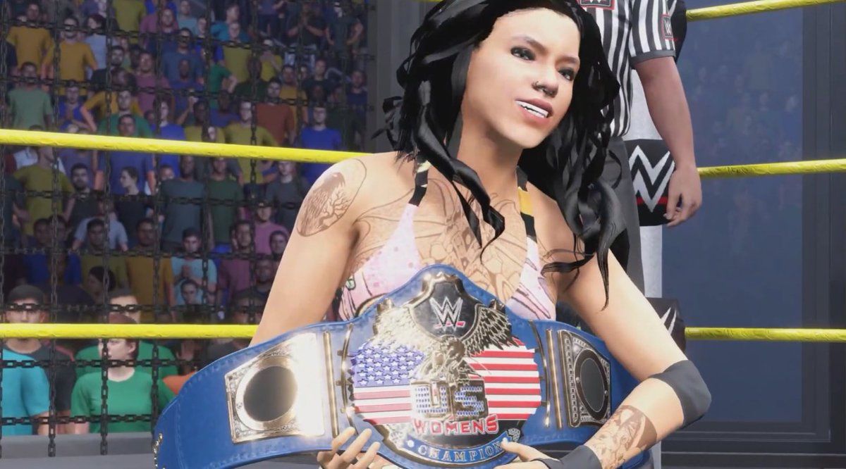 And your new United States champion, @BaileyBySea survives the elimination chamber to become the new champion. Thank you to all the ladies who put on a great show!!!