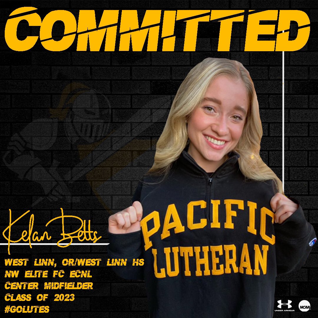 PLU_WSoc's tweet photo. Time to announce 📢 our next set of baby sharks 🦈!

First up is Kelan Betts an athletic center midfielder from West Linn, OR who led her high school team all the way to the State final for the first time ever!

Welcome Kelan!

Go Lutes!
#ababysharkisstillashark 
#returnready https://t.co/etKuCc2tiq