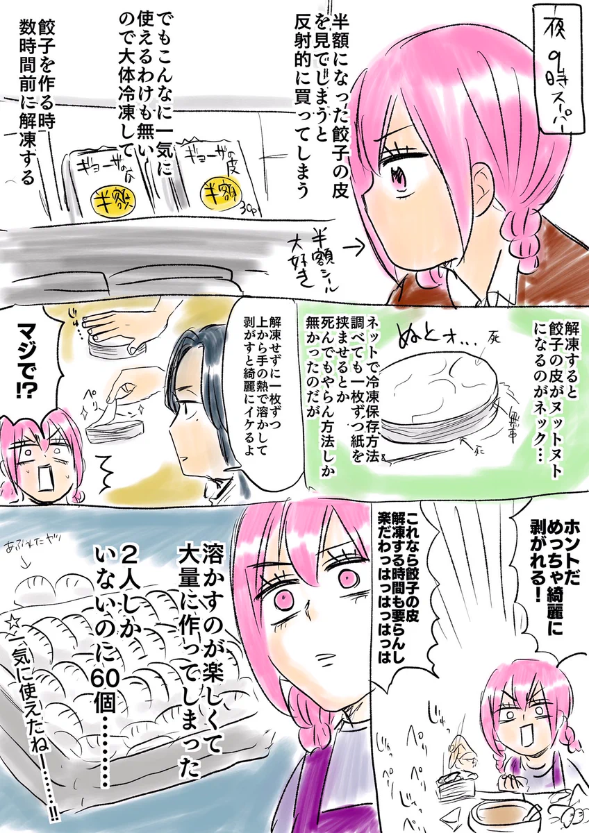 一番タメになった情報！冷凍した餃子の皮の使い方！