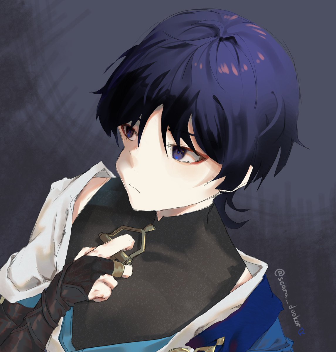 BlondedClassic's tweet photo. Too lazy for several details :p #scaramouche #wanderer #genshin https://t.co/i64QDa6w7k