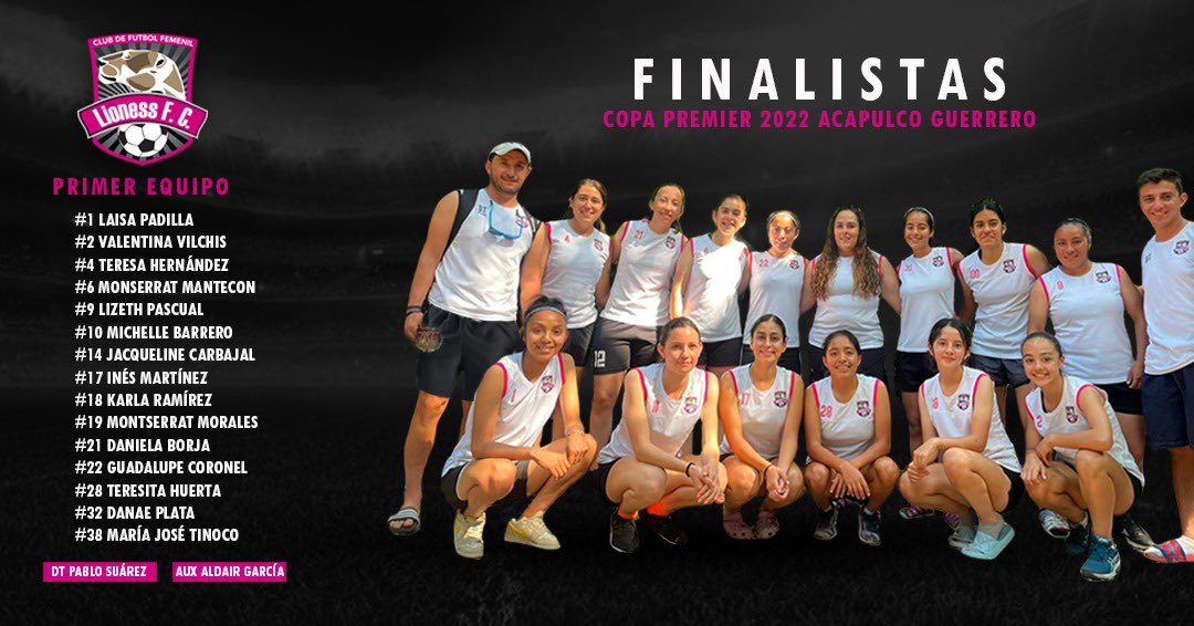 Lioness_FC's tweet photo. A un paso del objetivo!! Disputaremos la final de Copa Premier 2022 ¡Vamos con todo! #SoyLioness #1erEquipo https://t.co/e1GNB8UgIr