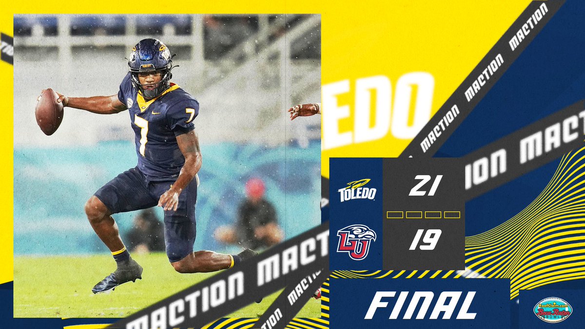 MACSports's tweet image. HOLY TOLEDO! 🚀

The Rockets are your @BocaBowl Champs! 

@ToledoFB | #MACtion