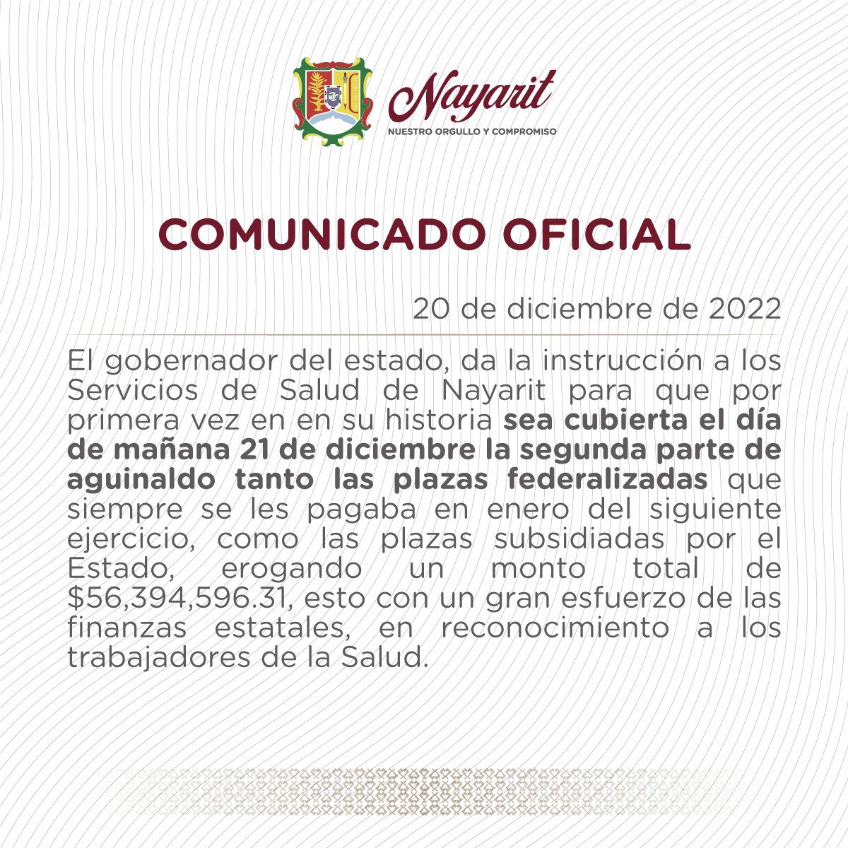 Gobierno del Estado de Nayarit (@NayaritGobierno) on Twitter photo 2022-12-21 03:50:56