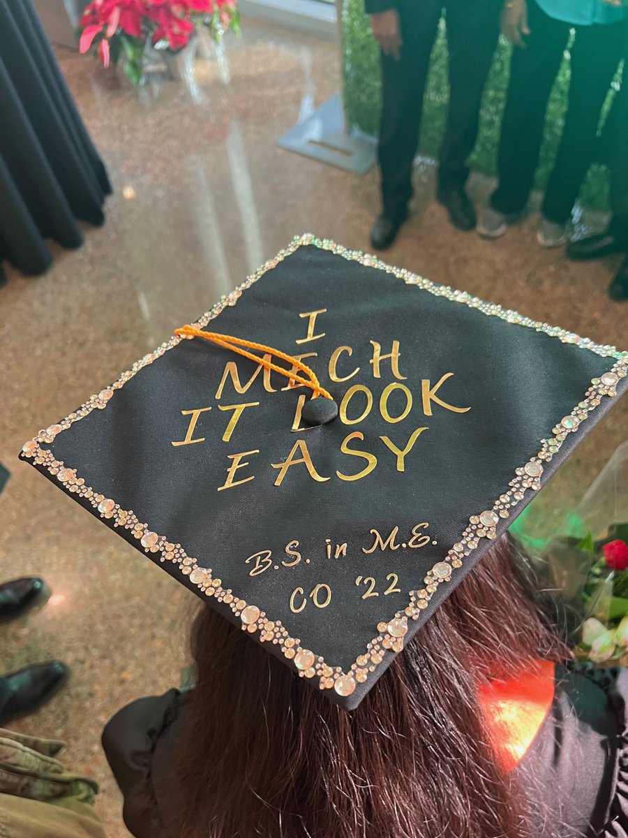raquel_ragusin's tweet photo. Got my B.S in mechanical engineering yesterday.

It was difficult but I MECH it look easy.
#UTDone👩🏽‍🎓☄️🧡 https://t.co/YopGwG6aBd