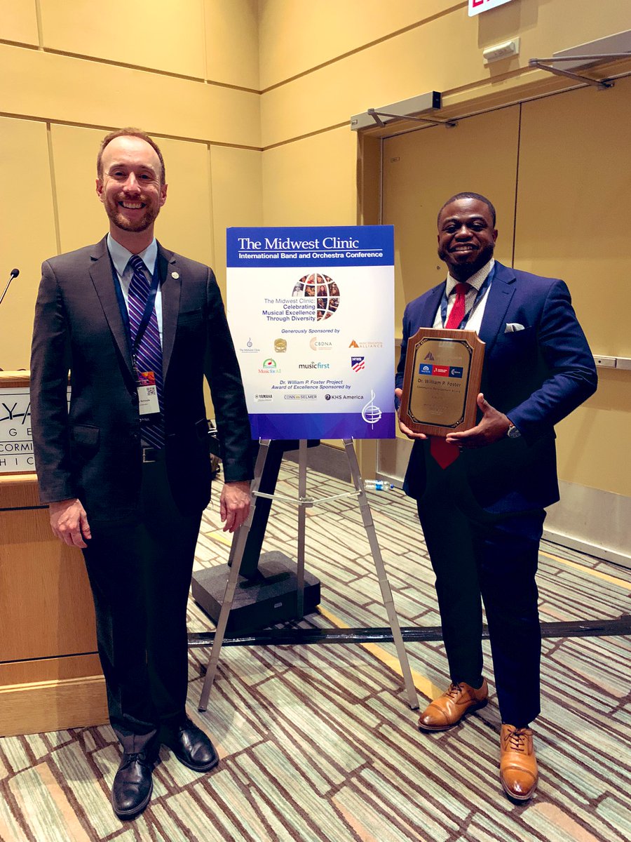 National recognition for Mr. Dexter Bailey at The Midwest Clinic with the Dr. William P. Foster Community Development Award. Well-deserved!  @CJ_FCS_CAO <a href="/gyimah_whitaker/">Dr. Gyimah Whitaker</a> <a href="/DrTamaraCandis/">Dr. Tamara Candis</a> <a href="/DrTAGAwak/">Dr. Terrell Awak</a> <a href="/Franchesca_Warr/">Franchesca Warren</a> <a href="/Creekside_High/">Creekside High</a> <a href="/CreeksideHSBand/">Dexter L. Bailey Jr.</a>