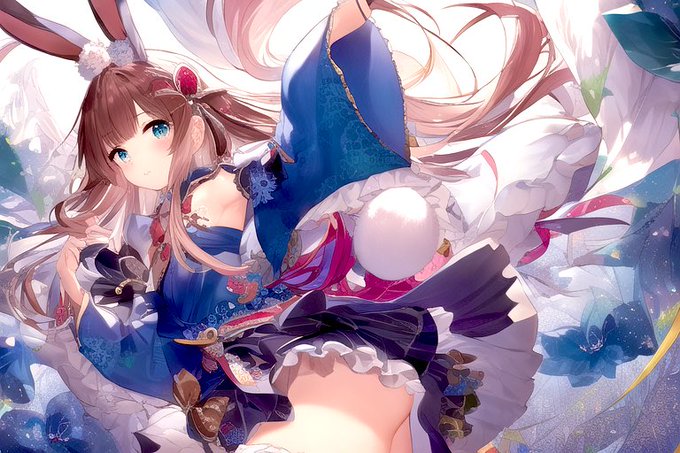 #AIイラスト 
#AIイラスト好きさんと繋がりたい 
来年はうさぎ年〜! 