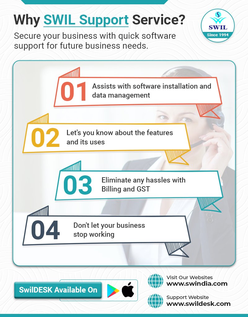 Retailgraph's tweet image. The #SWILSupport Service handles Billing, inventory, GST filling, and other problems. Choose us for the best support. 
🌐 zcu.io/0b5i
📲 +91 95299 13873

#SwilDesk #SoftwareSupportServices #SoftwareSupport #SwilSoftware #Swildeskmobileapp #ReadyForNewYear #NewYear