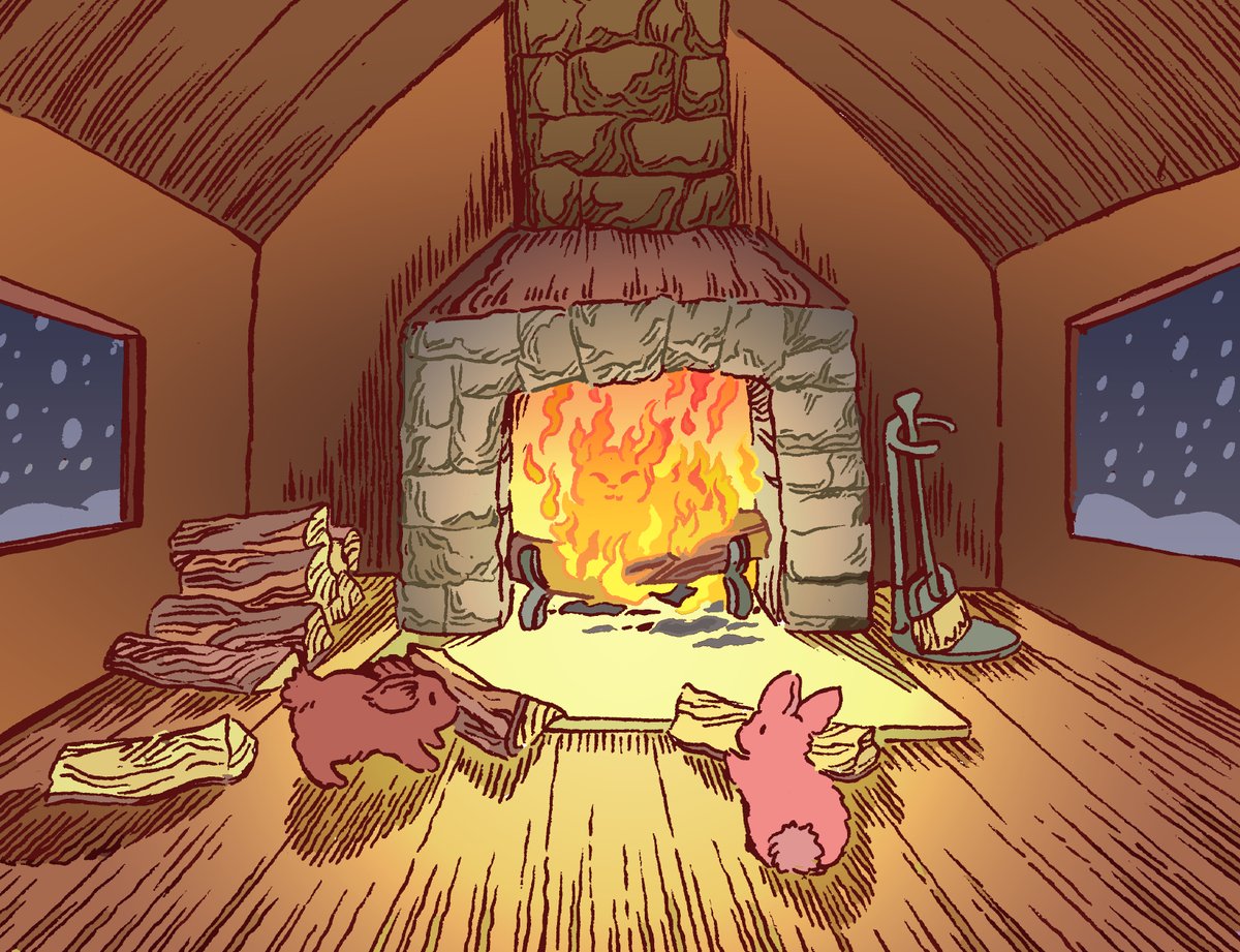 willquinnart's tweet photo. Daily bunny no.1977 is feeding the Firebunny https://t.co/57rCe4yPPQ