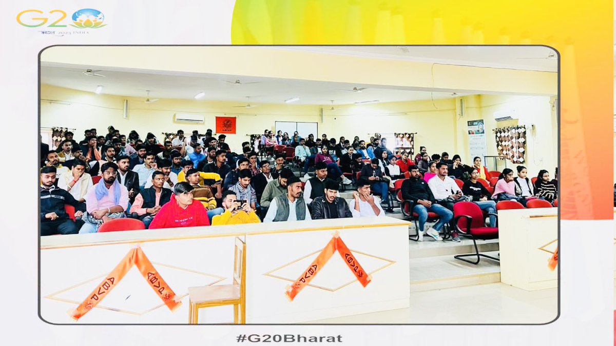 PuranShahpura's tweet photo. अभाविप जोधपुर प्रांत के बीकानेर महानगर इकाई द्वारा 'Bharat's G20 Presidency: Deliberation on Bharat's in the G20 and Shifting Global Dynamics' विषय पर आयोजित  सेमिनार में रहना हुआ। 

#G20Bharat
#G20India https://t.co/7hCje1FBHl