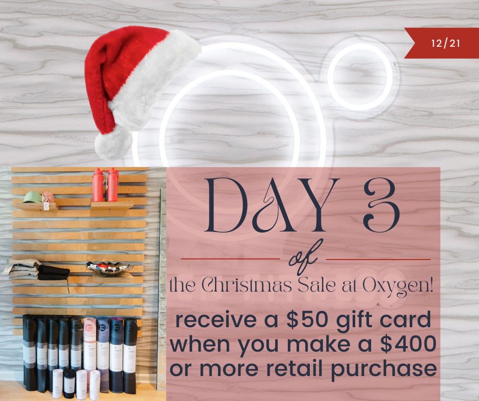 oxygenfitstudio's tweet image. Day 3 of the 5 Days of Christmas Sale is HERE! 🎄