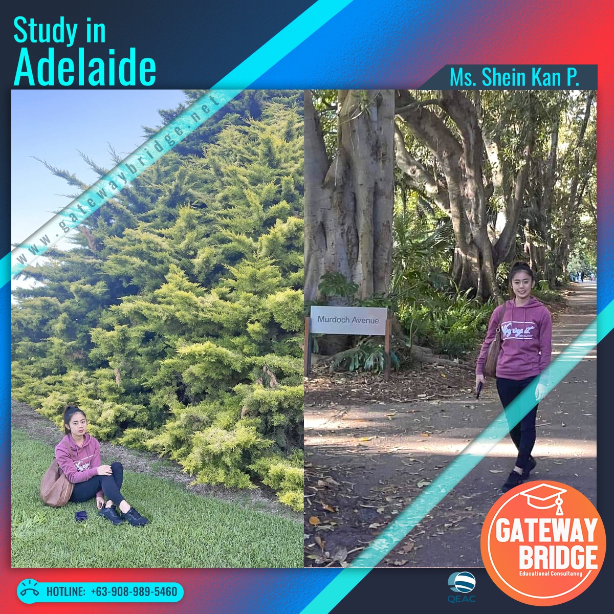 gatewaybridge's tweet image. Photo Credit to Ms. Shein!

Speak to one of our (𝗤𝗘𝗔𝗖) 𝗤𝘂𝗮𝗹𝗶𝗳𝗶𝗲𝗱 𝗘𝗱𝘂𝗰𝗮𝘁𝗶𝗼𝗻 𝗖𝗼𝘂𝗻𝘀𝗲𝗹𝗼𝗿𝘀 today
🌍gatewaybridge.net/contactus
📞+63 908 989 5460
📲 +63-995-983-2610
📧 studyabroad@gatewaybridge.net

#studyinaustralia2023 #studyinadelaide #Gatewaybridge