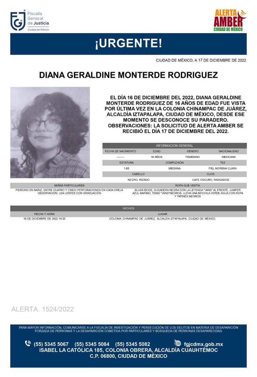 laLlamaqueShama's tweet photo. @i_alaniis No es Justo!!!! 
No permitamos que nos sigan matando 😭

Por favor ayúdenme a dar RT #NiUnaMenos   Tenemos desde el viernes buscando a Diana solo tiene 16 años!! https://t.co/W9JgCnwo38