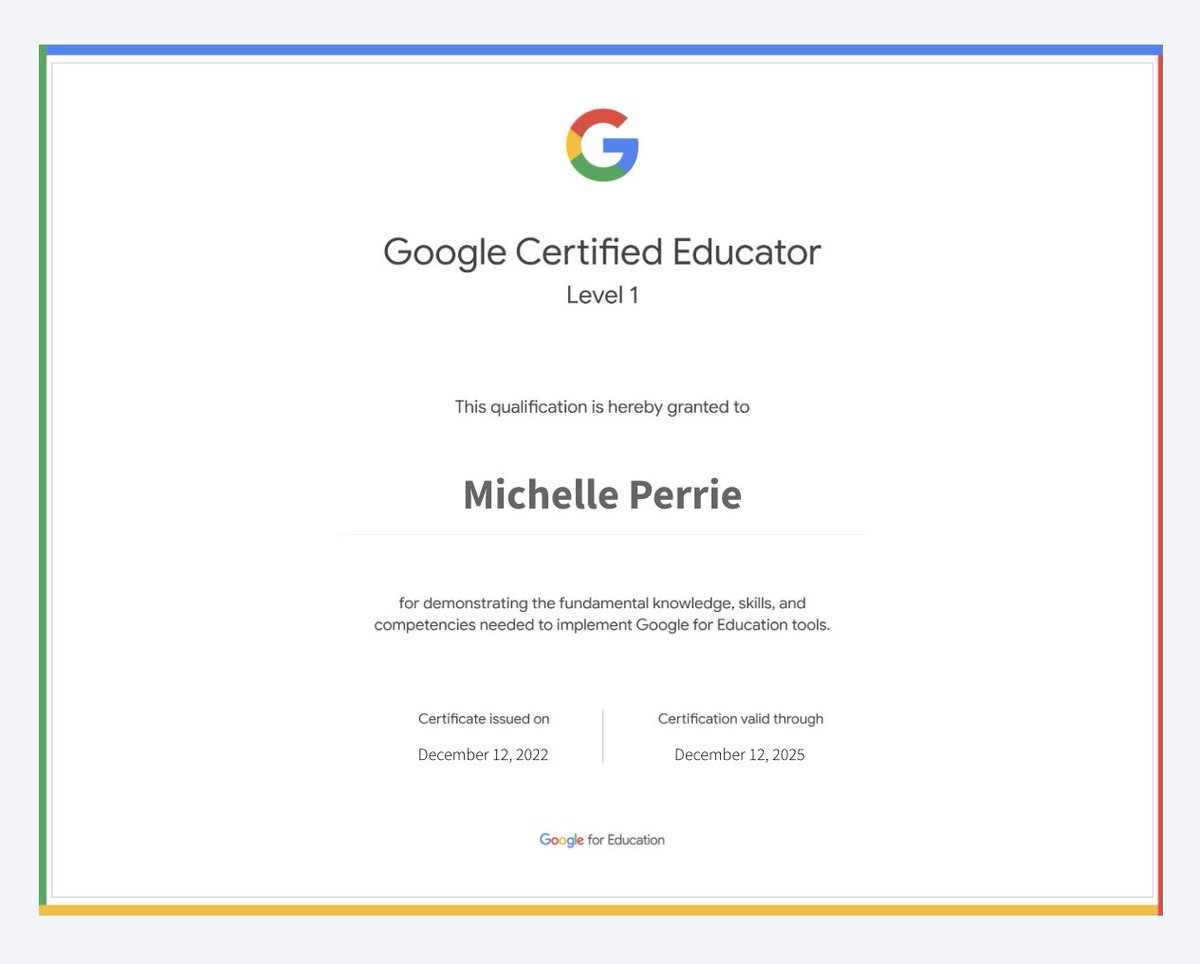 Mi_chellePerrie's tweet photo. Level 1 complete 🙌🏼 now for level 2! @googleeducator https://t.co/rYtBDb8Z9E