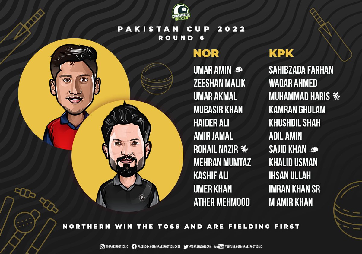 grassrootscric's tweet photo. Northern have won the toss and are fielding first against Khyber Pakhtunkhwa!
#KPvNOR | #PakistanCup https://t.co/Klhv9SisuH